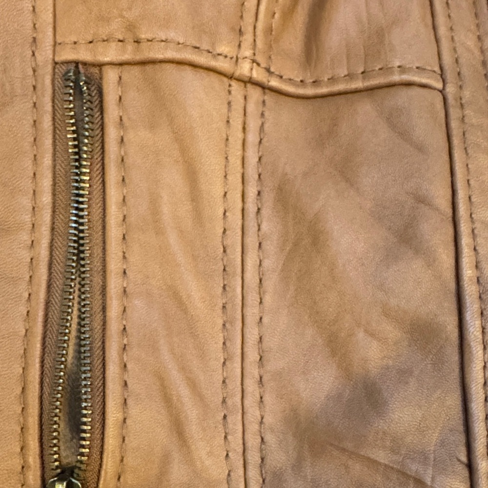 Michael Kors Brown Leather Jacket - Picture 3 of 5